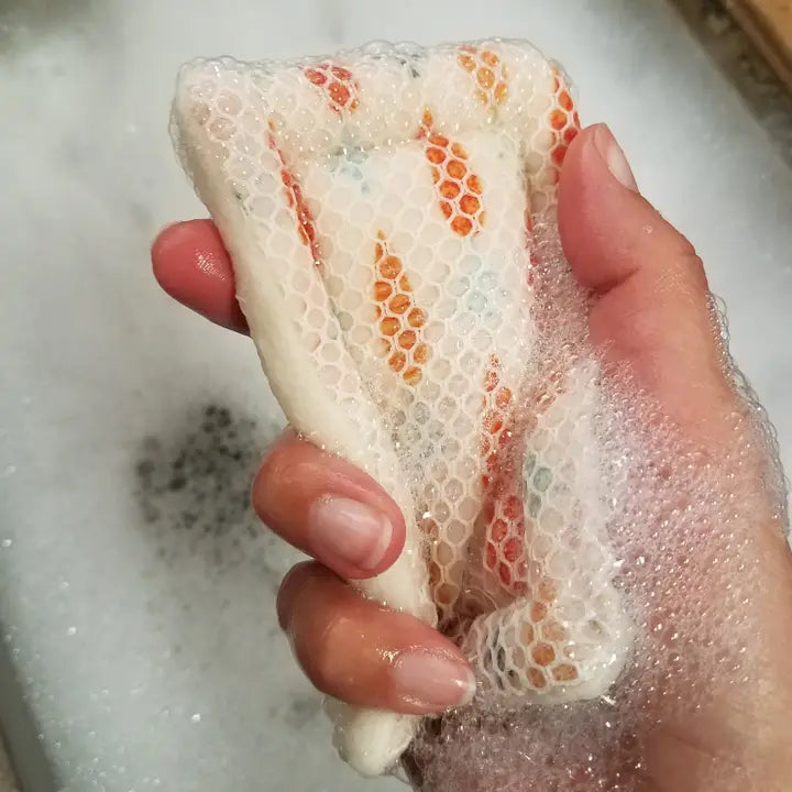 Washable and Reusable Sponges with Hemp Fleece