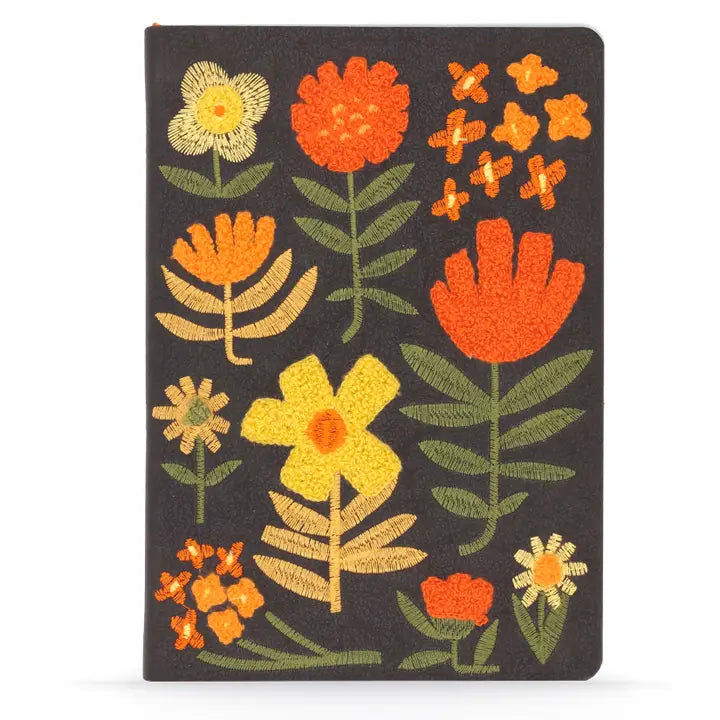 Embroidered Journal - Chunky Flowers