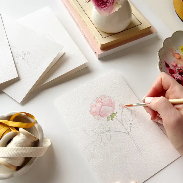 Paintable Notecard - Garden Flowers