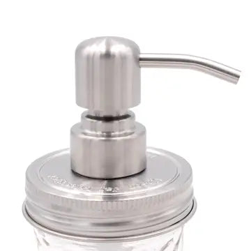 Satin Soap Pump Dispenser for Mason Jar - Wide Mouth
