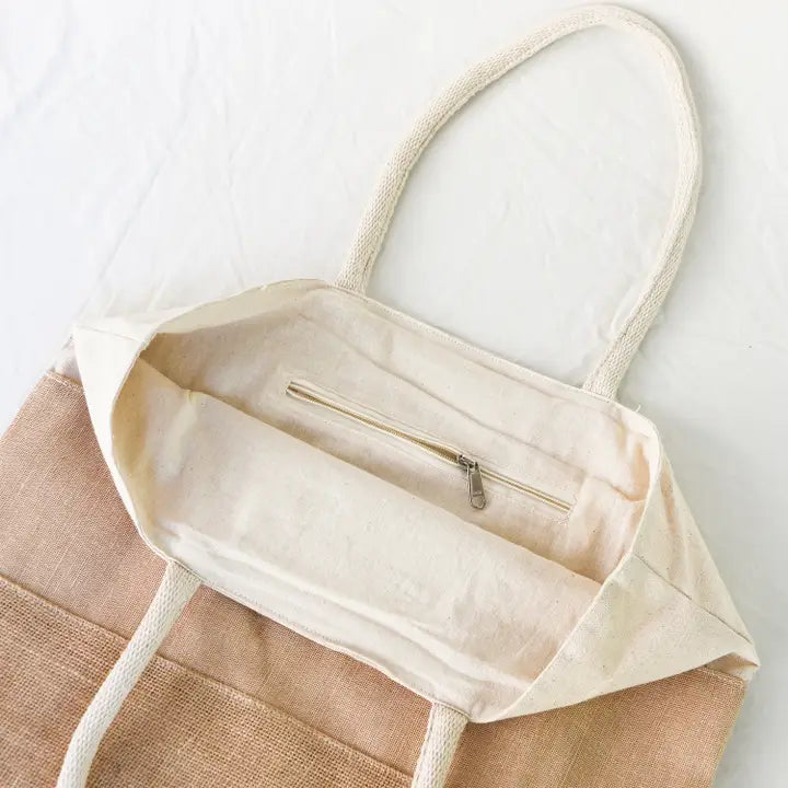 Organic Cotton + Jute Shoulder Bag
