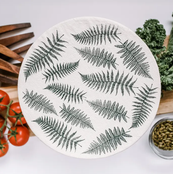 Organic Cotton Bowl Covers- XL Ferns