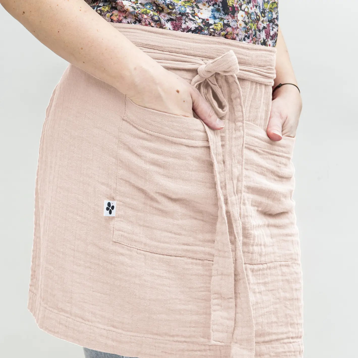 Organic Cotton Gauze Half Apron