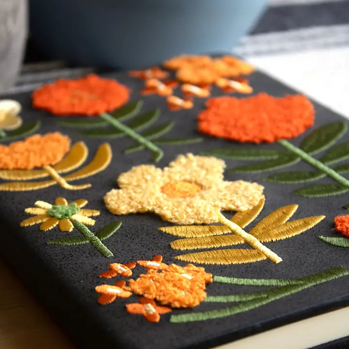 Embroidered Journal - Chunky Flowers