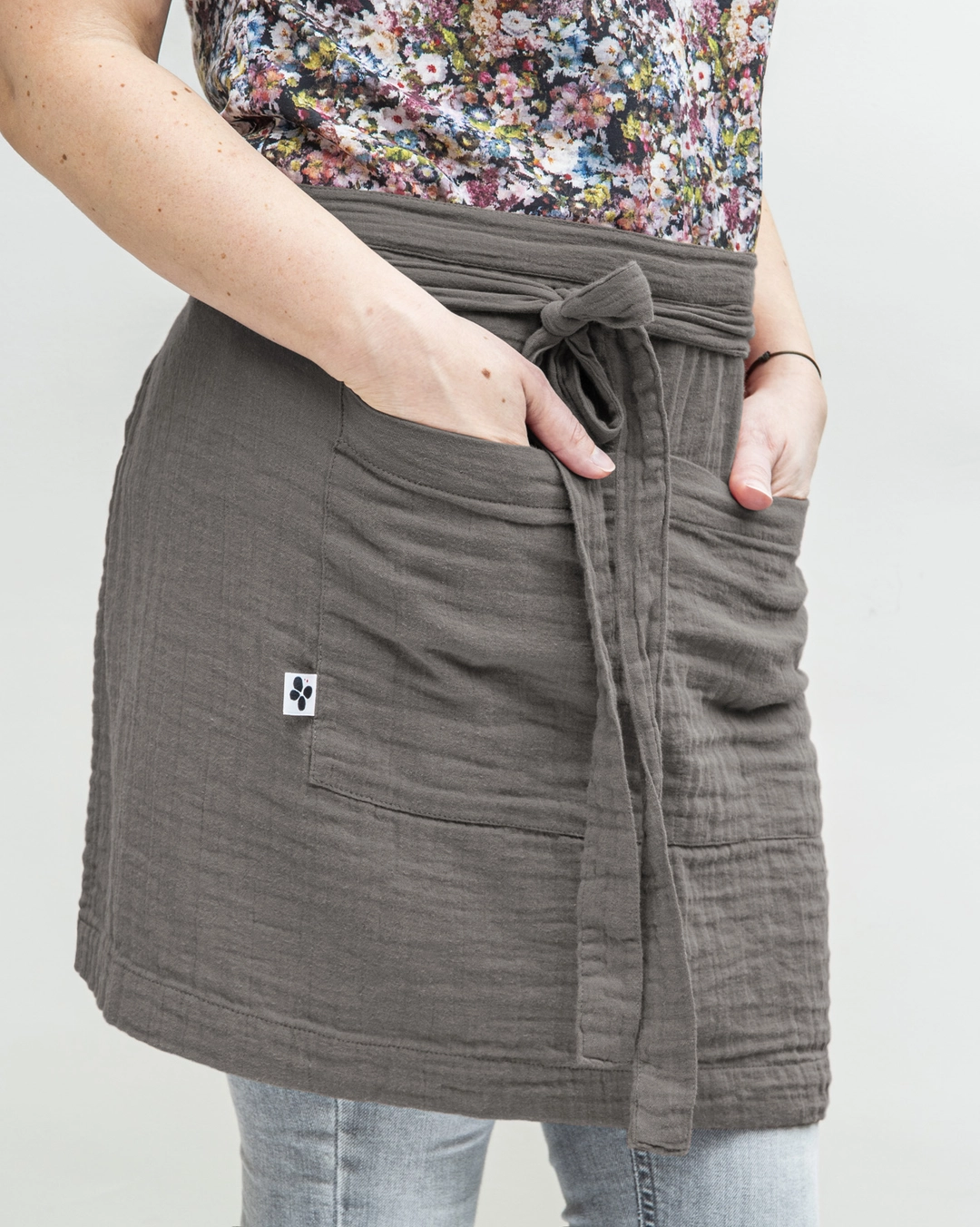 Organic Cotton Gauze Half Apron