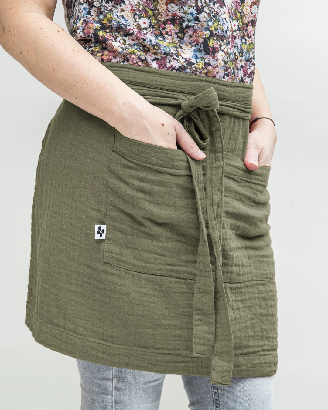 Organic Cotton Gauze Half Apron
