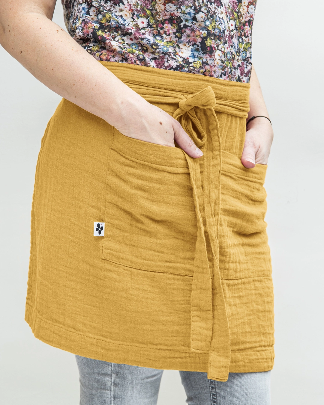 Organic Cotton Gauze Half Apron