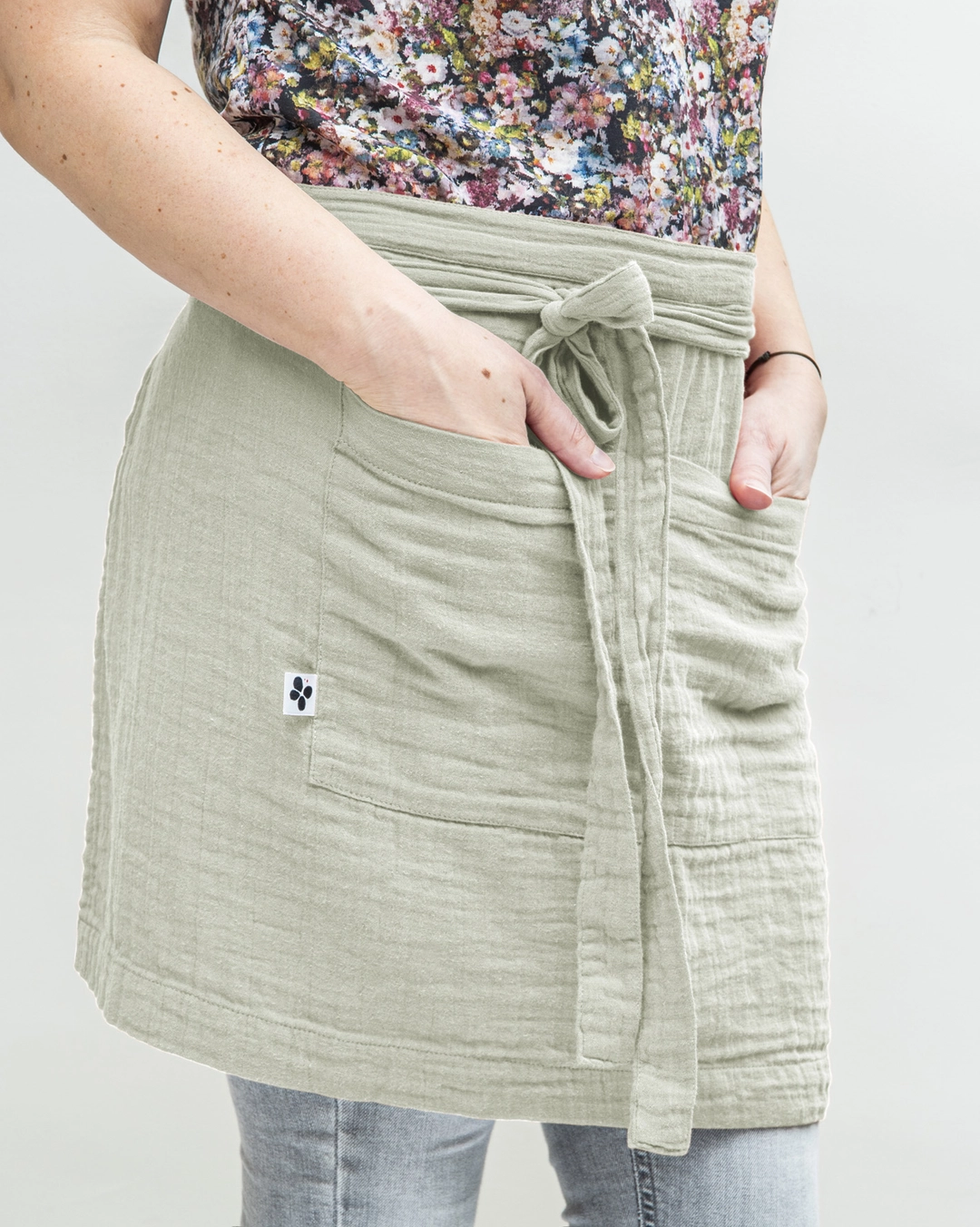 Organic Cotton Gauze Half Apron