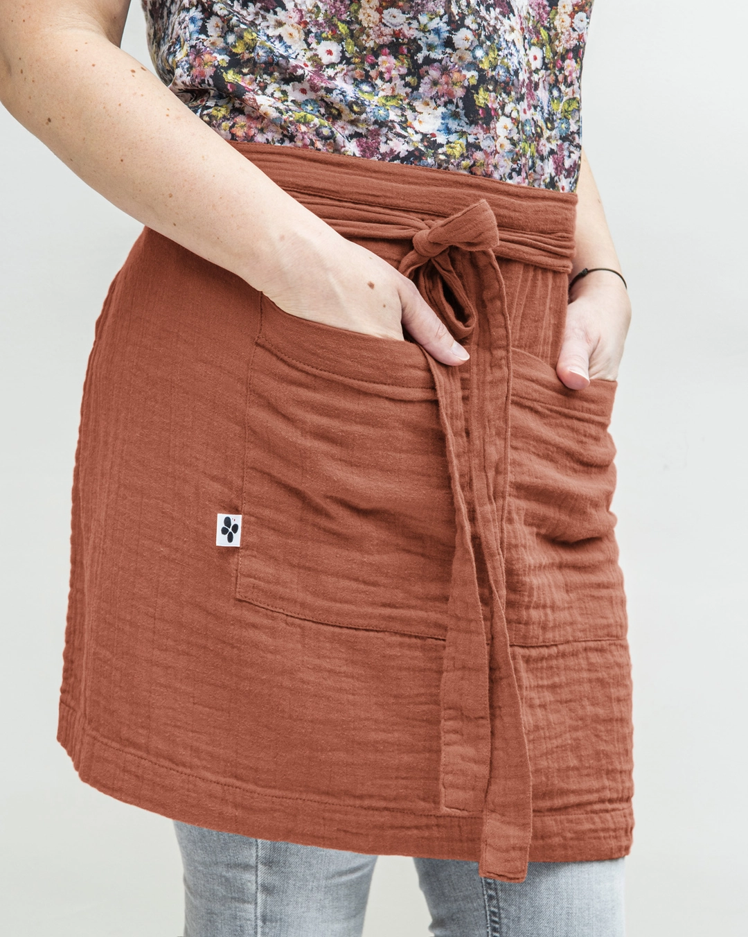 Organic Cotton Gauze Half Apron