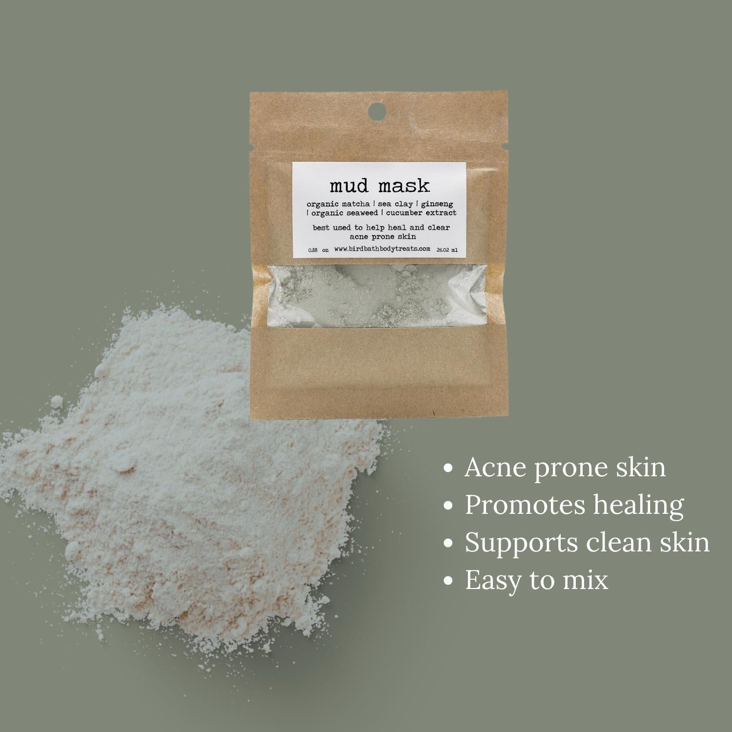 Organic Matcha Dry Mud Mask