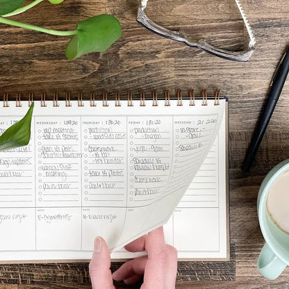 Desktop Undated Weekly Planner Journal