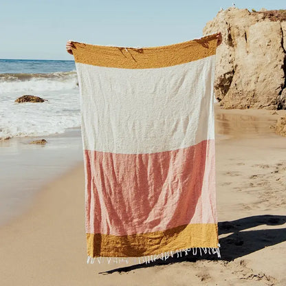 Sustainable Recycled Throw Blanket - Sunrise