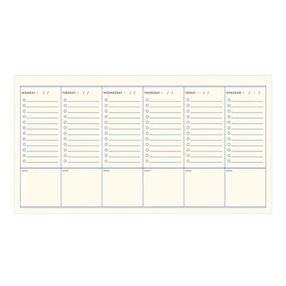 Desktop Undated Weekly Planner Journal