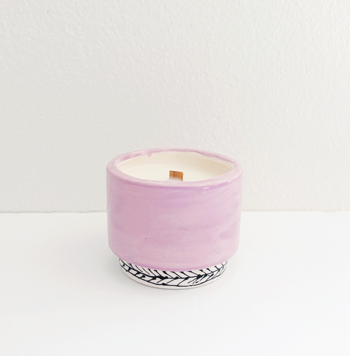 Handcrafted Ceramic Purple Candle