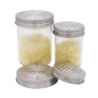 Grater / Shredder Lid For Mason Jars - Wide Mouth