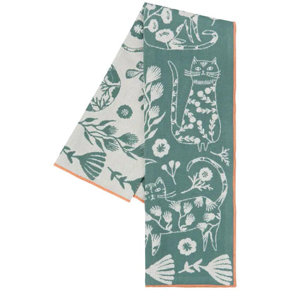 Double Cloth Dish Towel - Cat Bloom