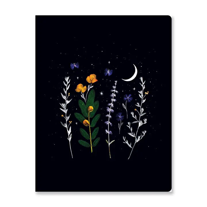 Hardcover Sketchbook - Midnight Flowers
