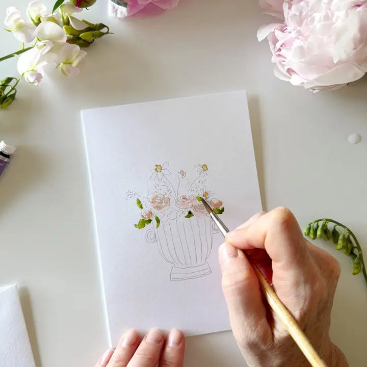 Paintable Notecard - Bouquets
