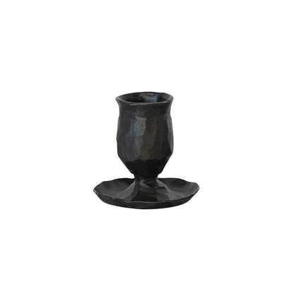 Hand Forged Cast Iron Taper Holder - Short
