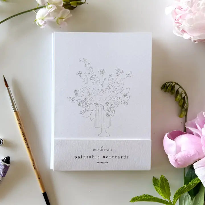 Paintable Notecard - Bouquets