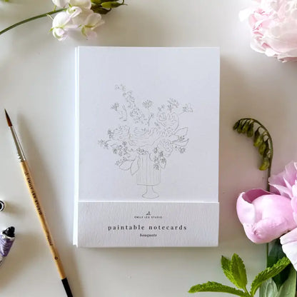 Paintable Notecard - Bouquets