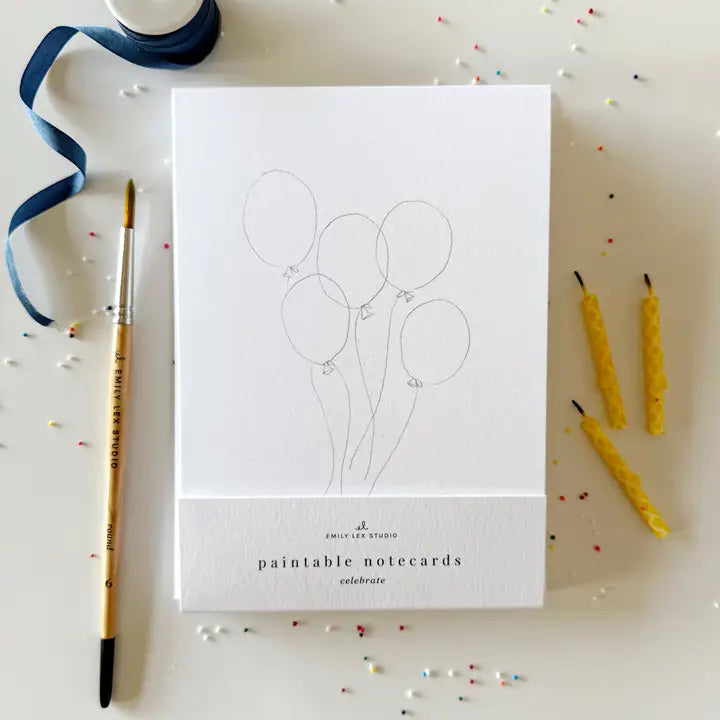 Paintable Notecard - Celebrate