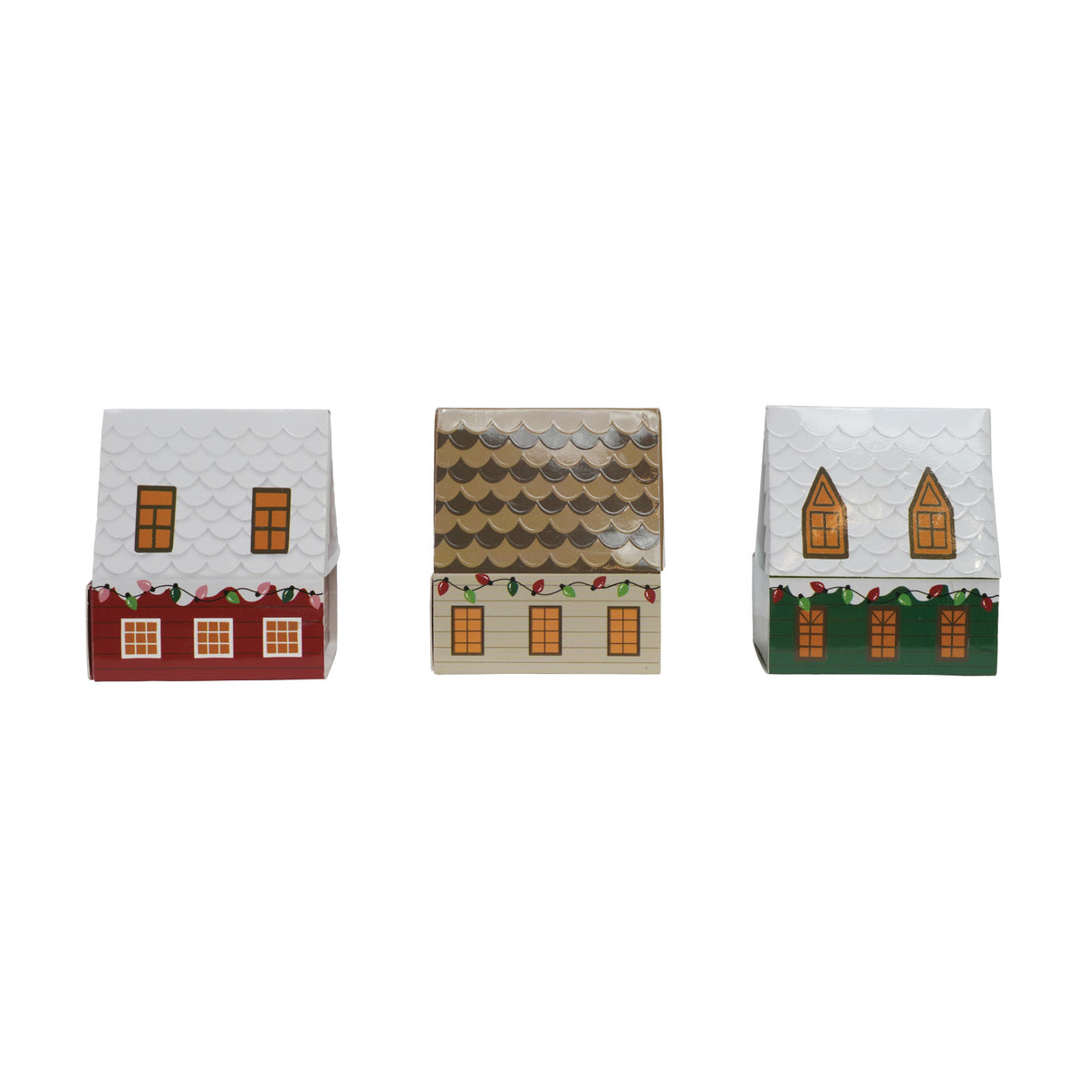 4-1/4"L Safety Matches in House Shaped Matchbox, 3 Styles
