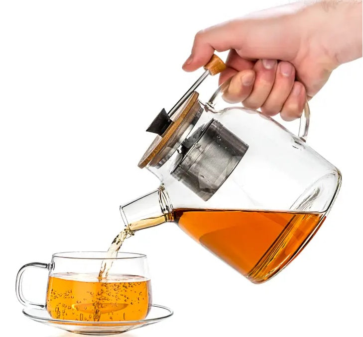 Large Glass Teapot Kettle with Infuser